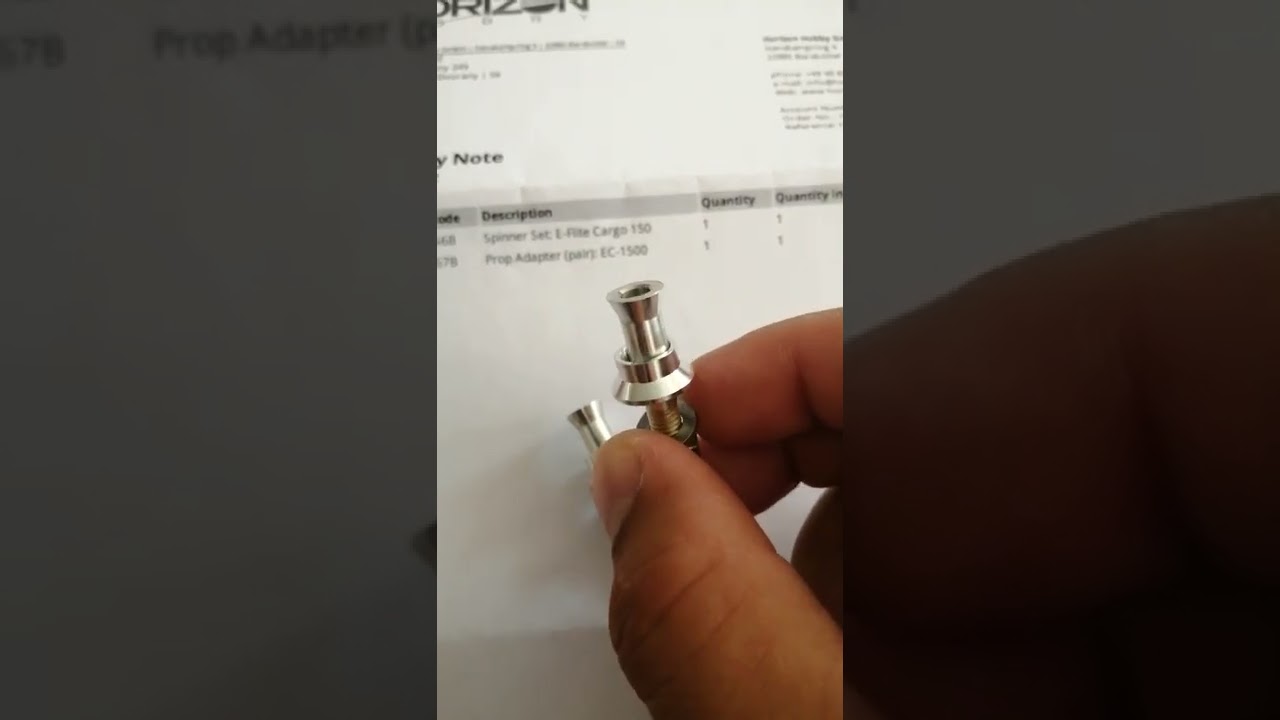 Prop adapter E-flite defective