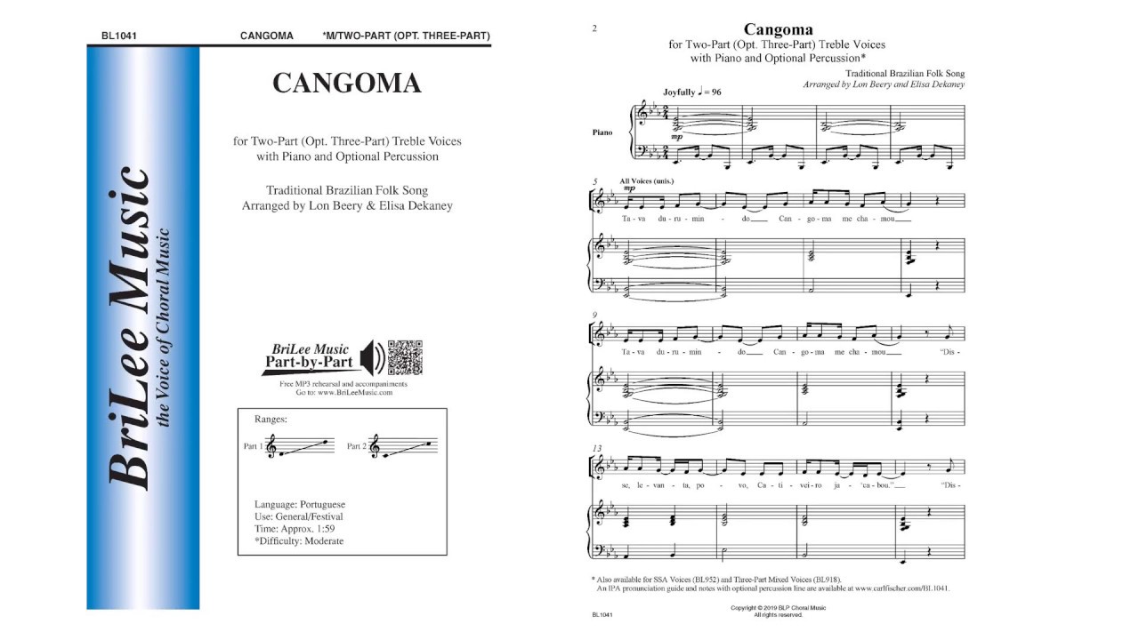 Cangoma (BL1041) arr. Lon Beery, Elisa Dekaney