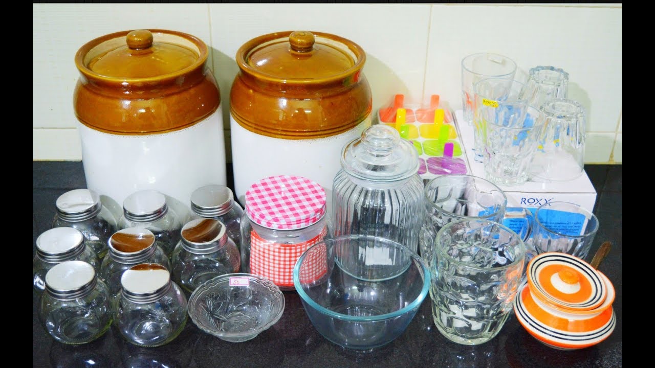 My New Purchases For KitchenGlass Items and Ceramic Jars சமையலறை