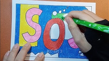 Nhịp điệu và sắc màu của chữ lớp 7 - sắc màu của chữ | Vẽ trang trí chữ sos | Kcart3