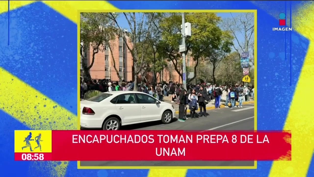Grupo de encapuchados tomaron prepa 8 de la UNAM | De Pisa y Corre