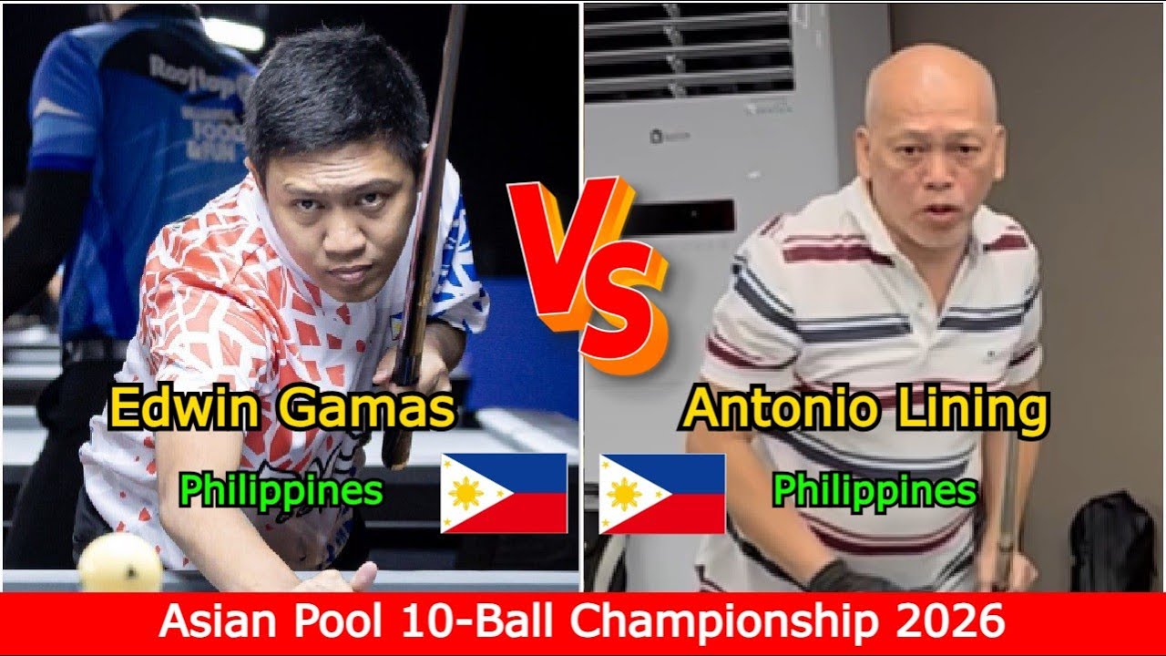 Edwin Gamas 🆚 Antonio Lining | Asian Pool 10-Ball Championship 2026 - Race to 6