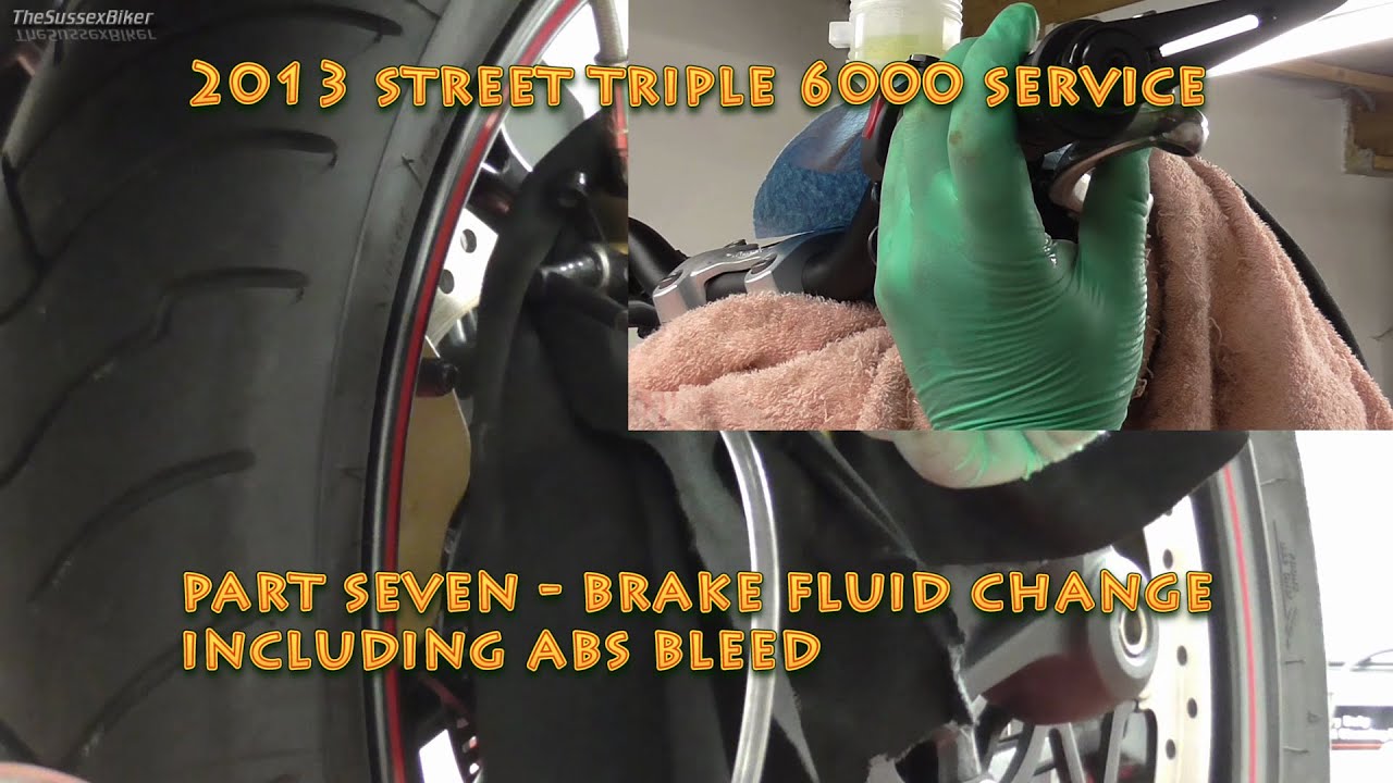 2013 Street Triple R 6000 Service Part Seven Brake Fluid Change