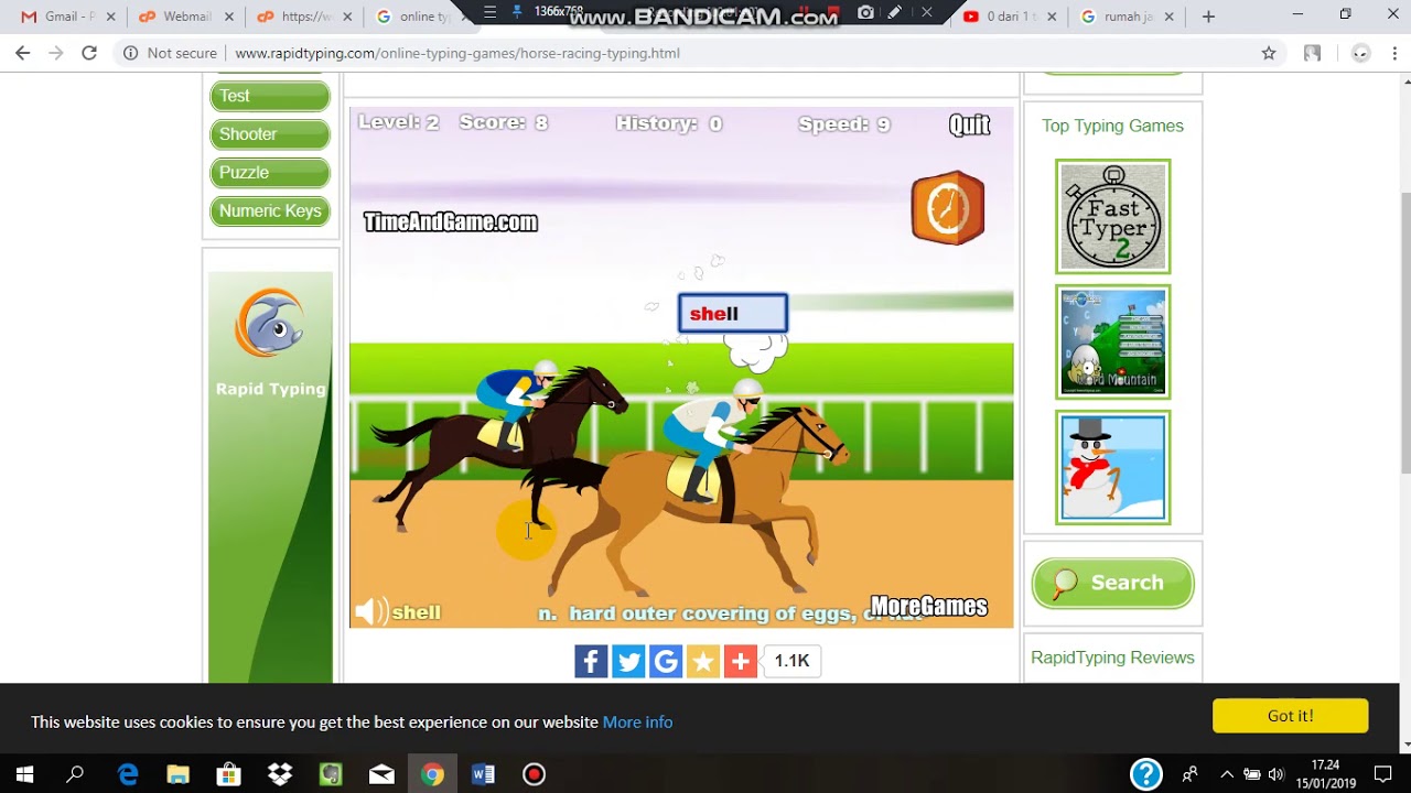 Typing Game: Horse Racing Typing