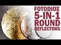 5-in-1 Round Reflector from Fotodiox: Premium Collapsible Disc, Silver/Gold/Black/White/Diffuser