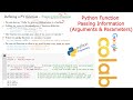 Python | Function | Arguments & Parameters