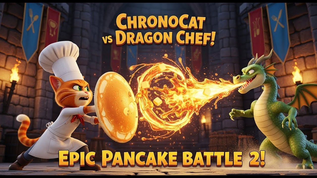 ChronoCat's Epic Medieval Pancake Battle 2: Dragon Chef Returns! (3D Animation)