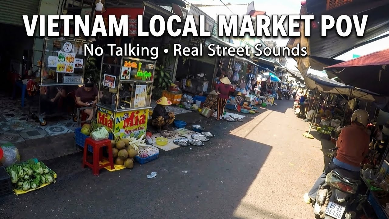 Walking Through a Local Market in Vietnam (No Talking) | POV Travel ASMR