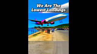 The Lowest Landing Ever 😲 #automobile #plane
