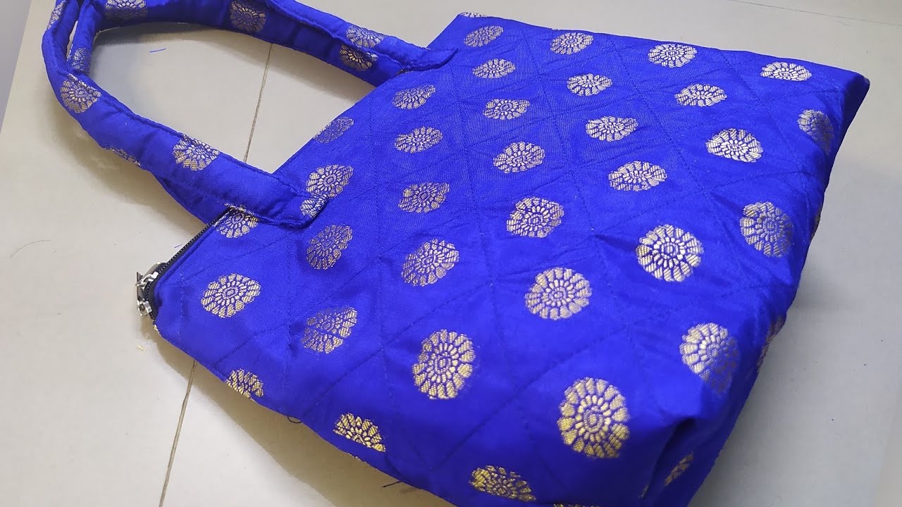 सिंगल एक कट लगाओ और बैग तैयार | Hand bag making at home with cloth | DIY Ladies  purse / bag / pouch - YouTube