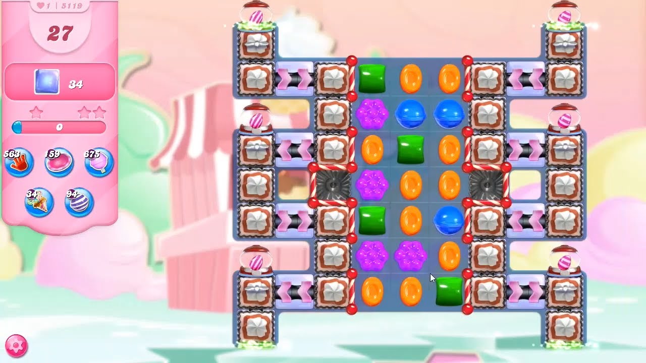 Candy Crush Saga Level 5119 NO BOOSTERS - YouTube