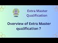Overview of Extra Master | CMMI | Sea and Beyond
