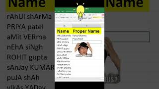 Convert Text to Proper Case 💯 | Excel Trick | @DecodewithDiksha8 | #tutorial | #excel | #trending