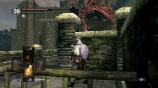 How to kill the red dragon on the bridge in dark souls