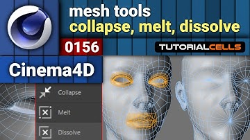 0156. collapse tool, melt tool, dissolve tool in cinema 4d