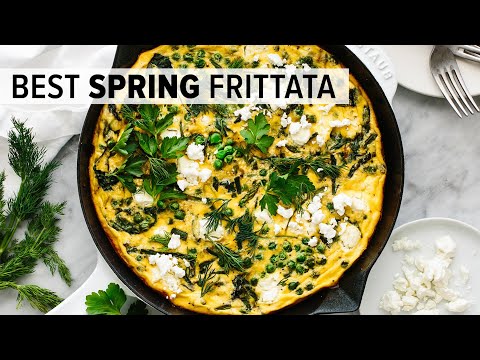 BEST FRITTATA RECIPE  with vibrant spring vegetables