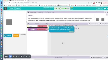 code.org, Lesson 7 level 4  Sprites #4   Interactive Animations and Games 