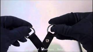 MB 101784 montblanc key fob 2 split rings portachiavi doppio anello