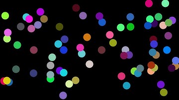 Random Colored Balls Moving in Processing