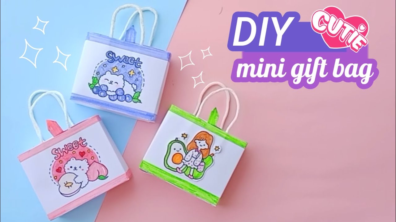 how to make cute gift bag at home / DIY gift bag / paper bag / paper