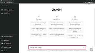 ChatGPT Limitations screenshot 2