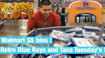 Retro Blue Rays and Taco Tuesday’s!..Walmart $5 blue ray bin and Taco Bell !