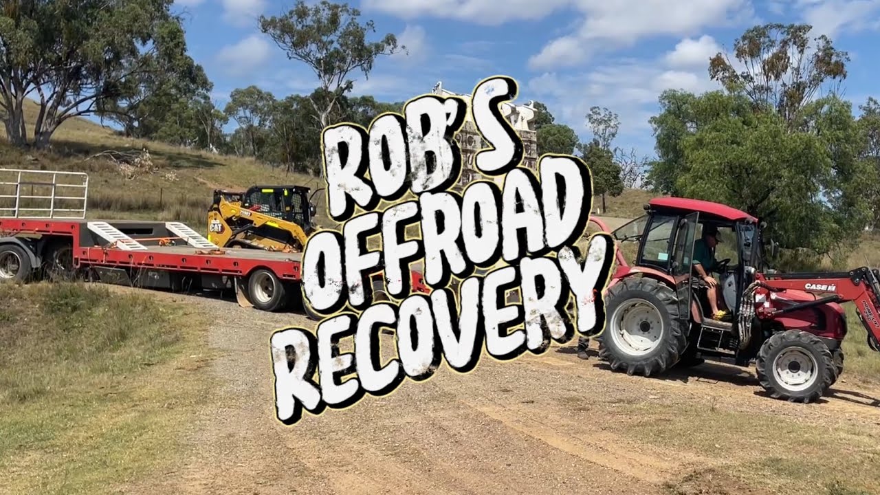 Epic Semi Truck Recovery: Tractor + Skid Steer Pulls Rig Off Hump! 