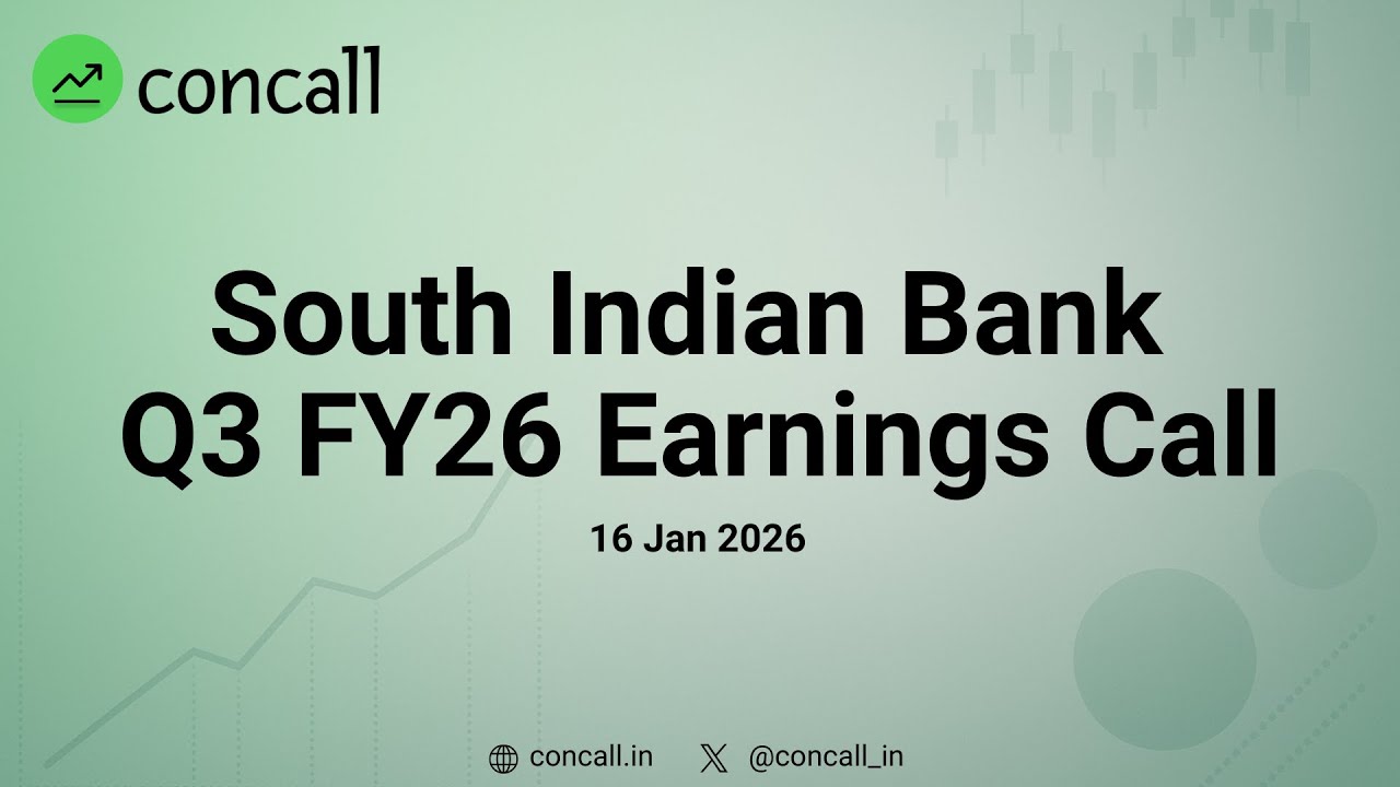 South Indian Bank Q3 FY26 Earnings Conference Call | Concall.in