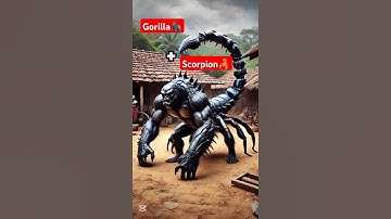 Gorilla🦍+Scorpion🦂Fusion?! The Ultimate Predator!|#shorts #AI #Fusion #Gorilla #Scorpion #Deadly