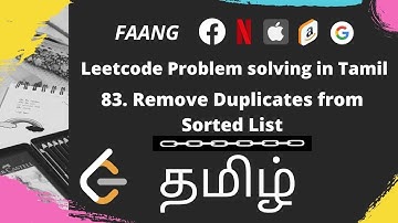 83. Remove Duplicates from Sorted List | Linked list problem | LeetCode | In Tamil