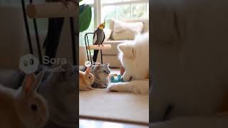 Dog Cheers Up Kitten