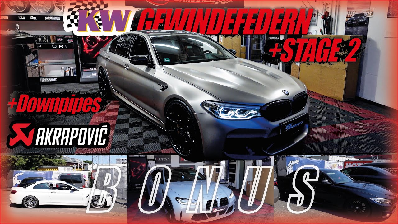 KW Gewindefedern passend für BMW M5 F90 + KNACKEN BEHEBEN + sehr  viel Bonusmaterial