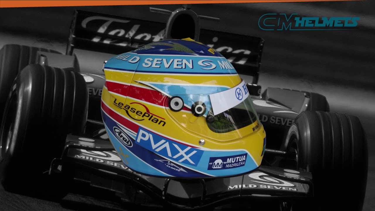 FERNANDO ALONSO 2006 WORLD CHAMPION MILD SEVEN F1 REPLICA HELMET FULL SIZE