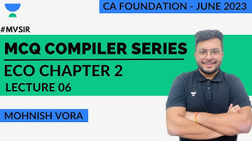 Elasticity of Demand - Part 3 | MCQ Compiler Series | L 6 | Mohnish Vora | CA Foundation June 2023