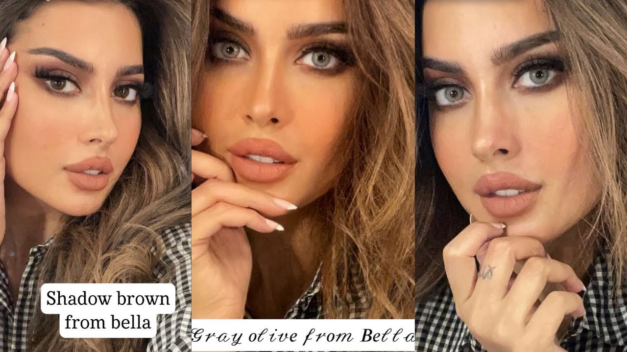 | عدسات بيلا الرماديه و عسليه لتوسيع العين للمناسبات 🔥 | سناب الدانه مودل