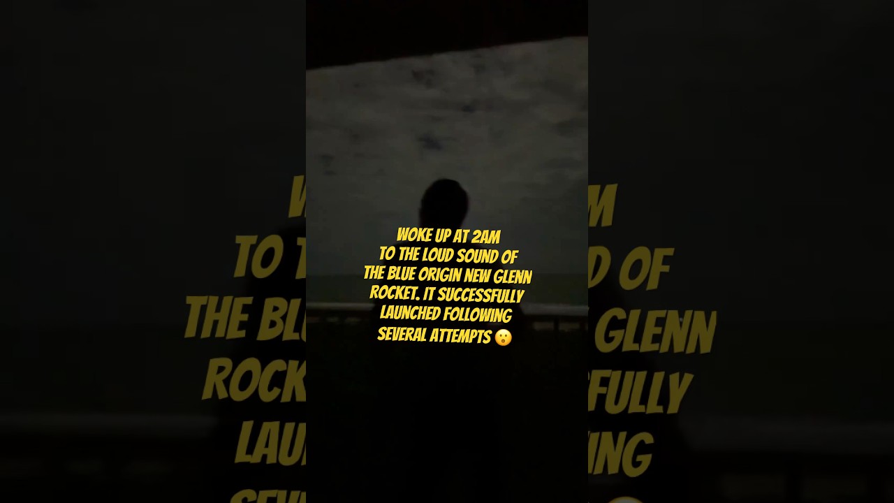 Blue Origin New Glenn Rocket maiden flight view from our balcony 