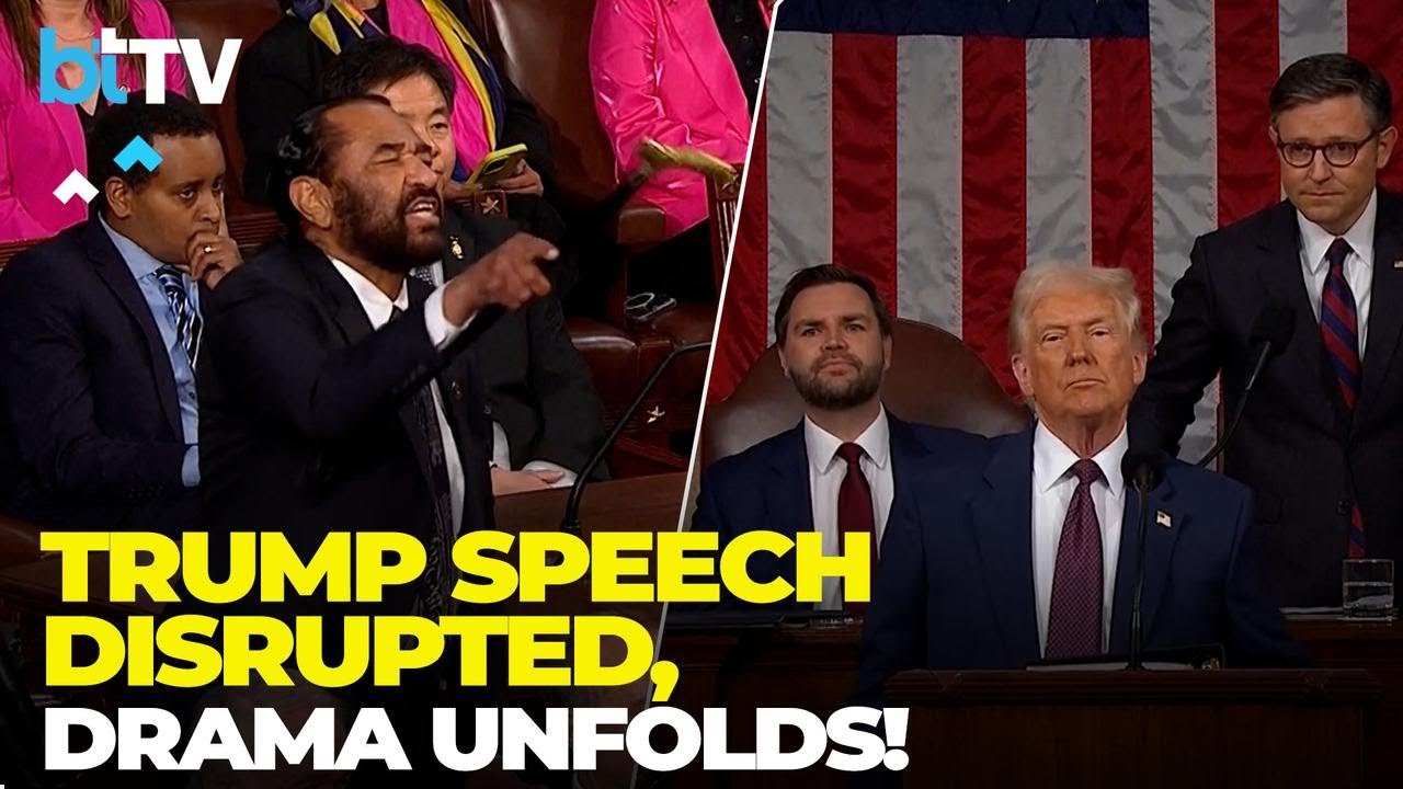 Trump’s Speech Interrupted: Texas Lawmaker Al Green Shouts, Waves Cane, Gets Thrown Out!