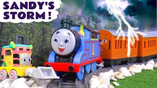 Sandy Helps Thomas Annie And Clarabel Prepare For A Storm