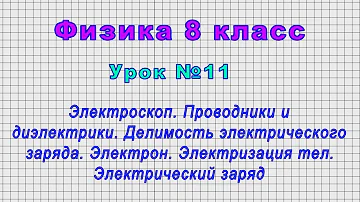 Физика 8 класс (Урок№11 - Проводники и диэлектрики. Электризация тел. Электрический заряд.)