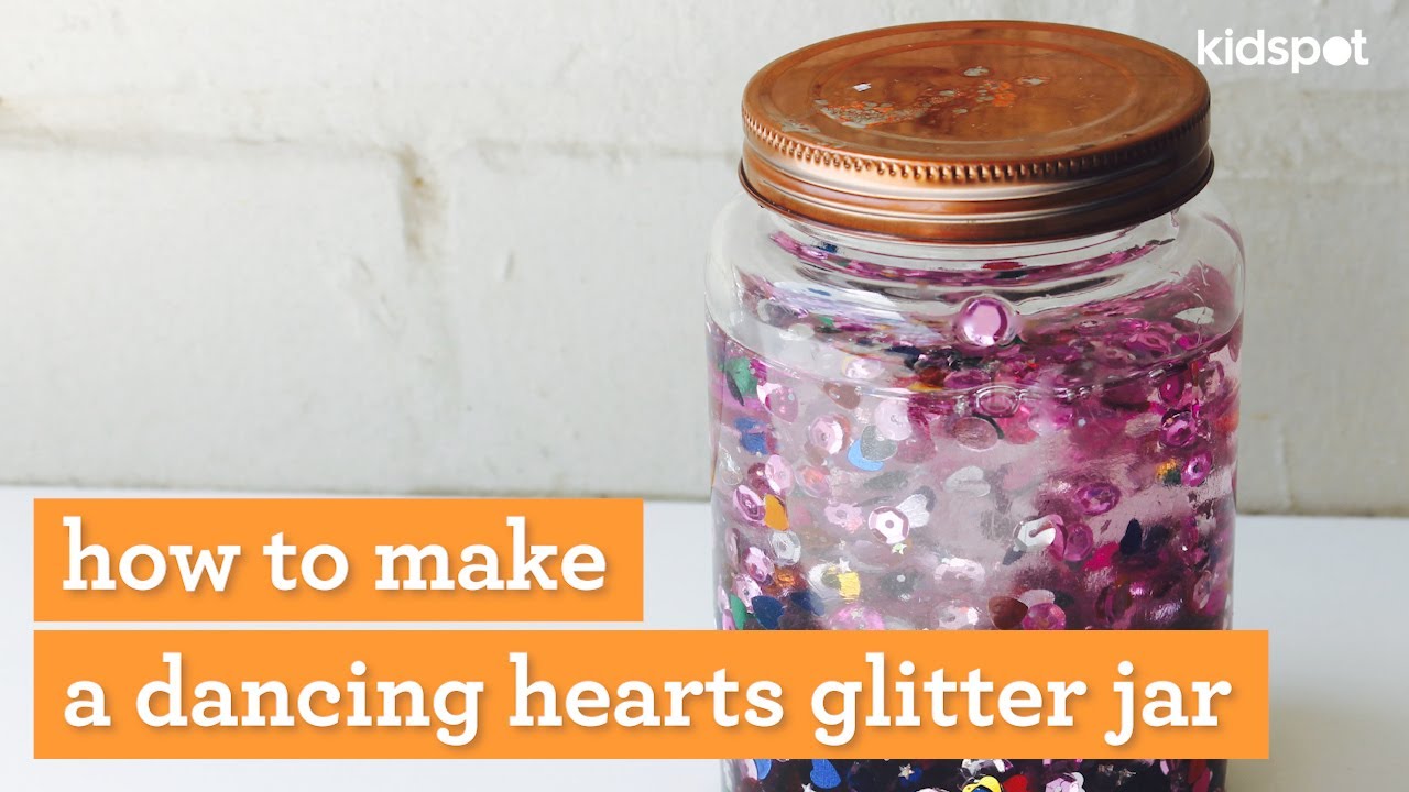 How to make a dancing hearts glitter jar YouTube