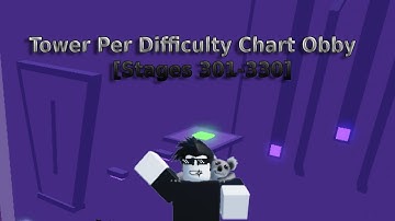 Tower Per Difficulty Chart Obby [Stages 301-330]