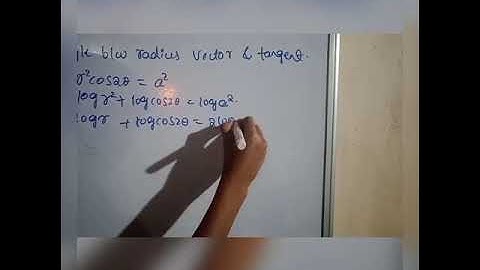 Problem on angle between radius vector and tangent