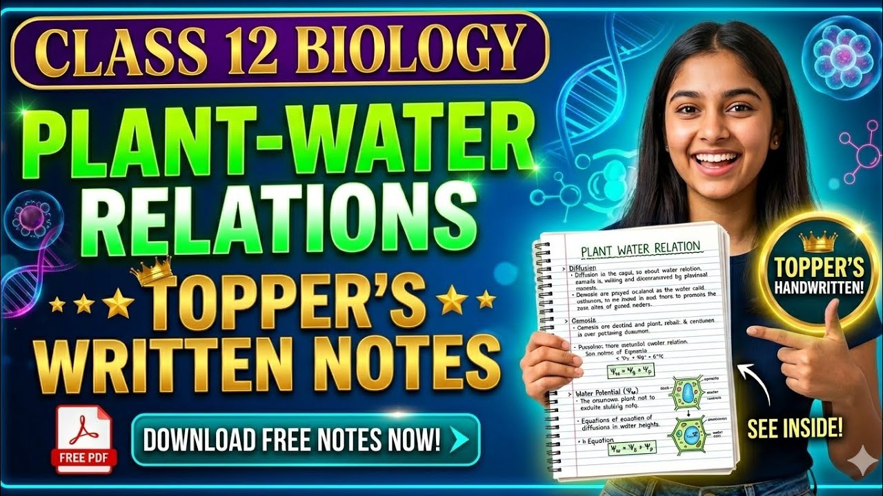 plant water relation 12th class| Free Handwritten Notes 😱🔥📝|class 12 ...