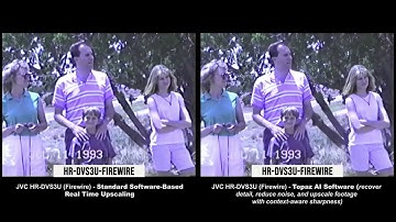 VHS Upscale Comparison: JVC HR-DVS3U/SR-VS30U via FireWire – Real-Time Software Upscale vs Topaz AI