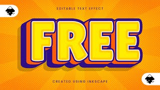 Create editable text effects using inkscape - free text effects