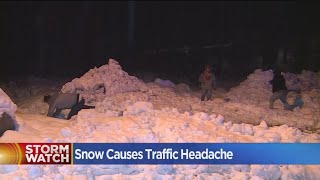Snow Causes Traffic Headache In Mountains
