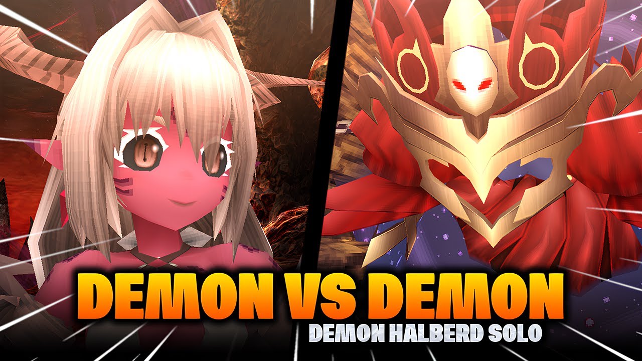 DEMON VS DEMON!! No Combo Demon Halberd Solo Vs Demonic Quasar Ultimate - Toram Online