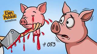 The Three Little Pigs: Horror Edition | Funny Cartoons Compilation #53 by Elen Pebble Animations