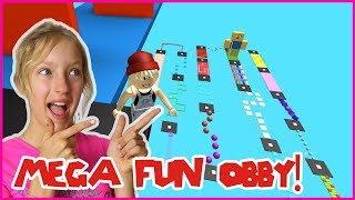 JUMPING Through STAGES in MEGA FUN OBBY!