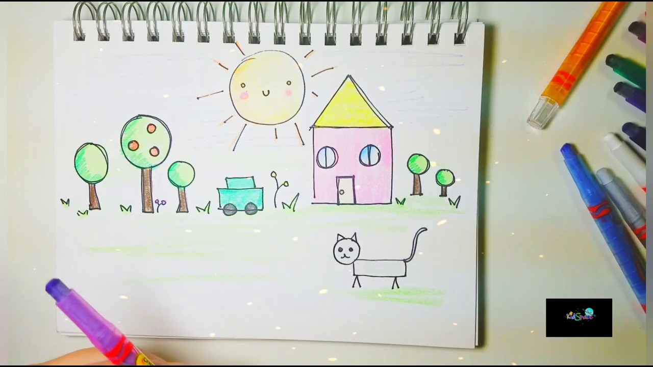 Draw a picture using shapes! Learn basic shapes YouTube